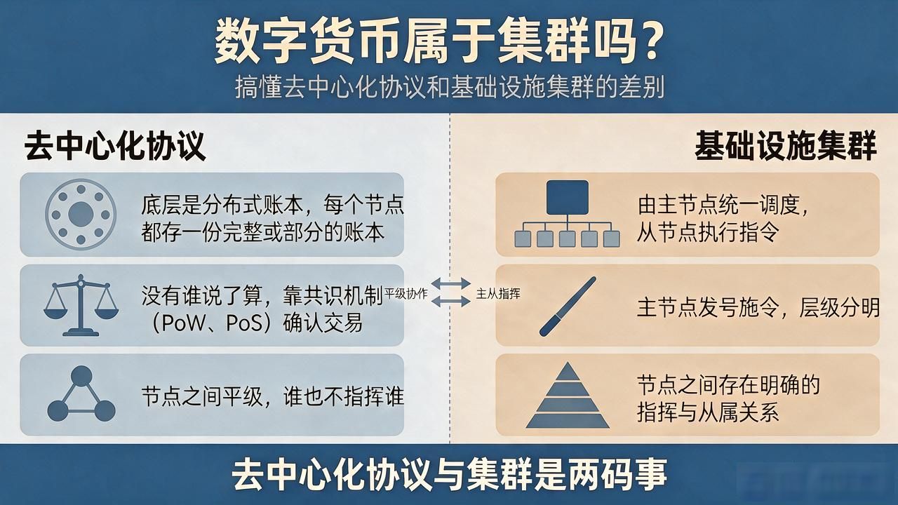 数字货币协议层是集群吗_区块链分布式账本与集群区别_数字货币属于集群吗